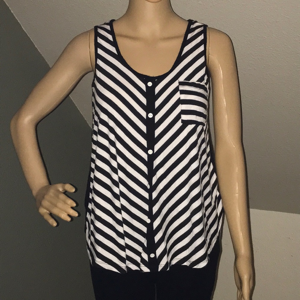 Beetlejuice striped tank top